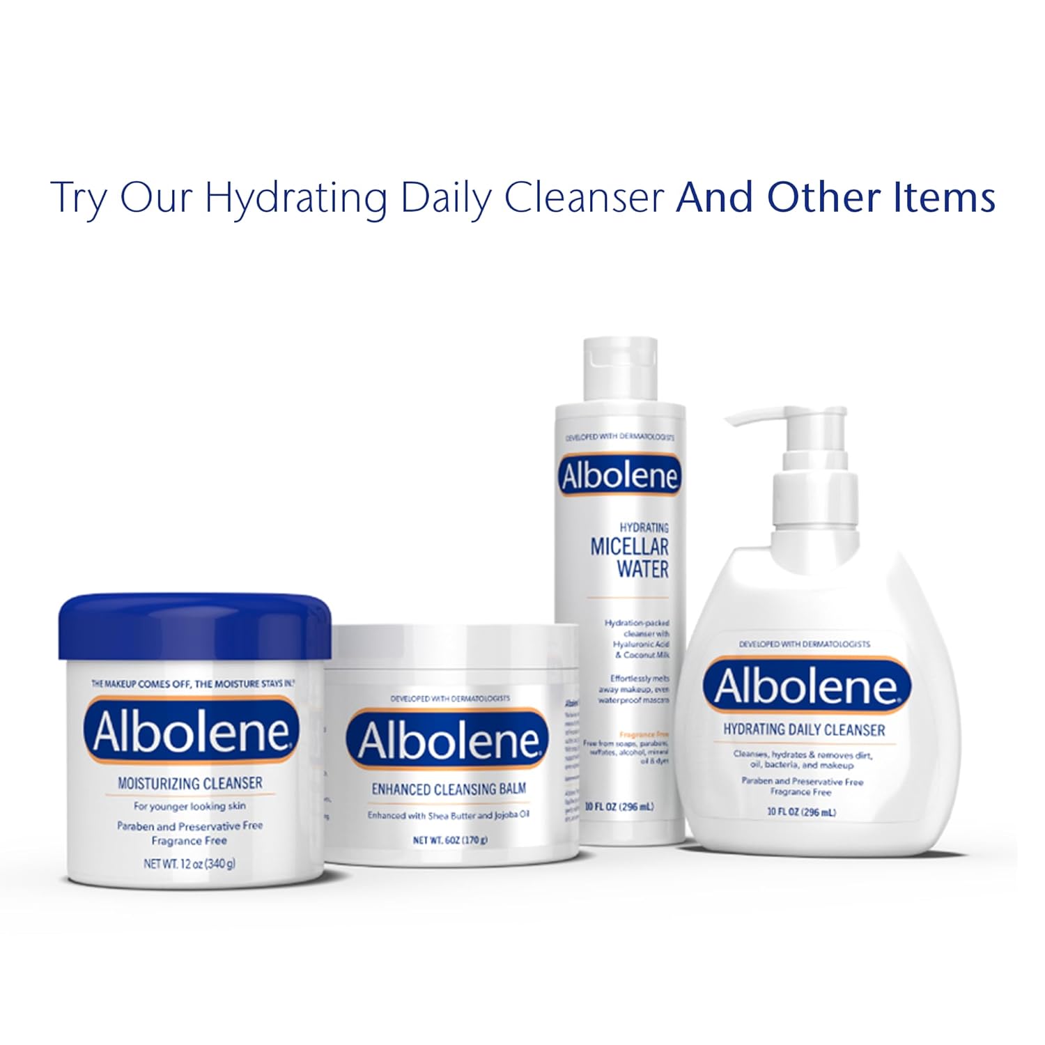Albolene Face Moisturizer and Makeup Remover, Facial Cleanser and Cleansing Balm, Beta Carotene Fragrance Free Cream, 12 oz - 24hrsmart
